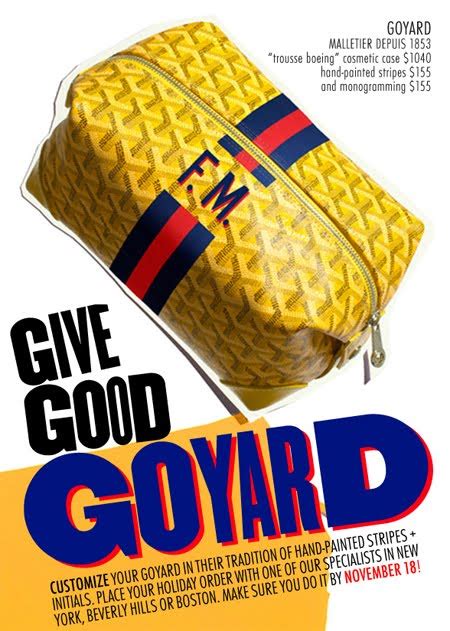 barneys and goyard|where does goyard live now.